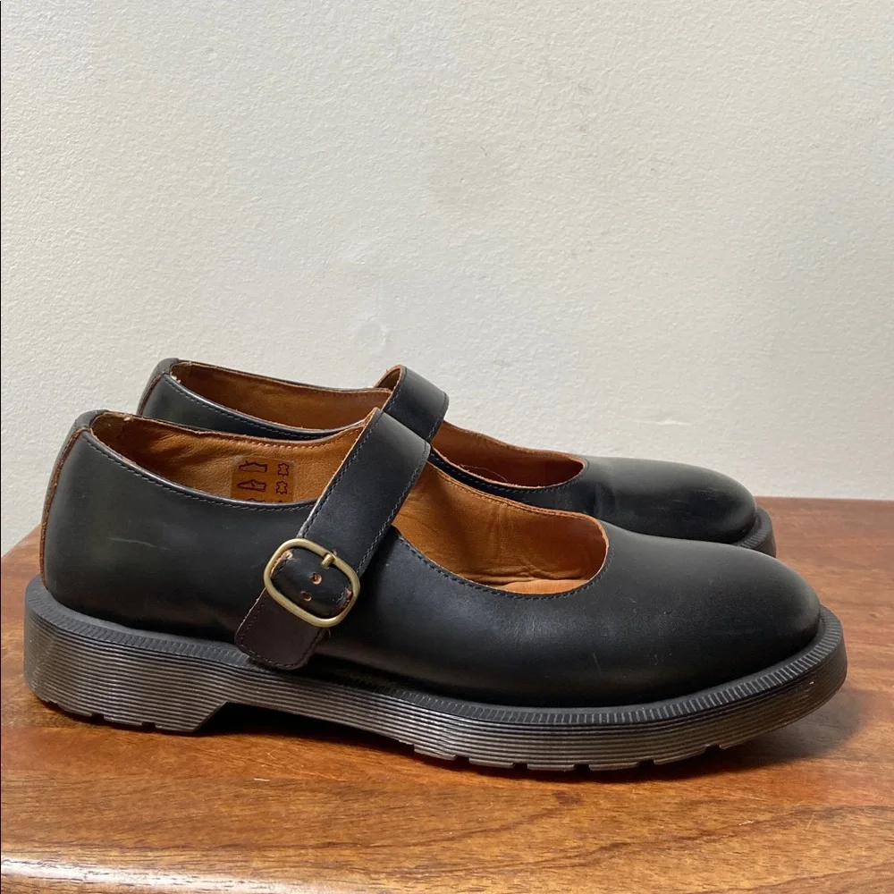 Dr. Martens Vintage Indica Black Mary Jane Leather Shoes - Picture 4 of 10